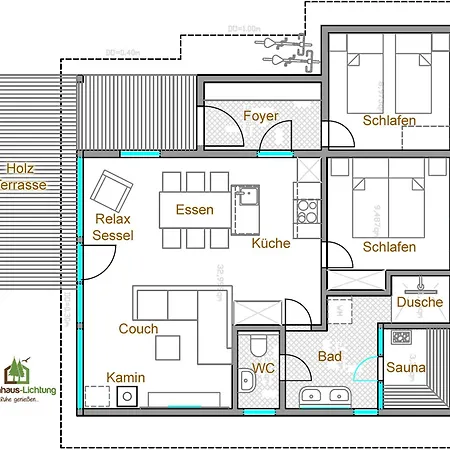 Сasa de vacaciones 4 Personen Mit Sauna F0h8 Ruhla